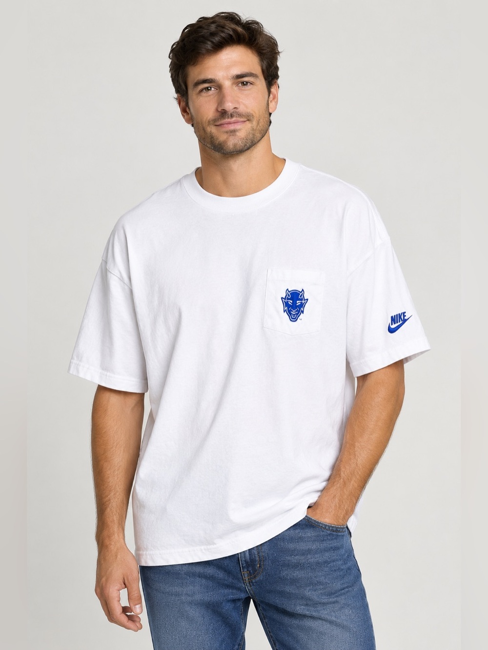 DUKE University The Nike Tee Short Sleeve White Shirt Size XXL New NWT FLAW